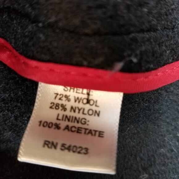 Banana Republic Women's Black Wool Blend Toggle Button Pea Coat Size L Large - Picture 7 of 7